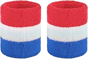 GOGO Lot de 2 Bracelets en Tissu éponge Poignet athlétique pour Sports de Gym, Bandeau Poignet Sport