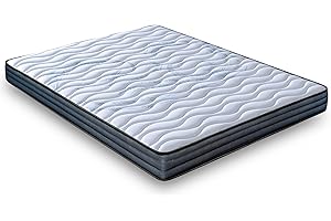 LUXIABED Colchon 90x190 Viscoelastica Dual: Caras Diferenciadas. Confort + Firmeza Media MemorySens. Higiénico y Transpirable. Individual Color Gris. Modelo Fantasy Altura 10 cm