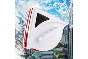 Podazz Pulitore magnetico per vetri doppi da 15-24 mm, attrezzatura professionale per la pulizia delle finestre con design ergonomico magnetico forte - rosso