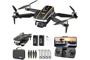 Durable Brushless Motor Drone with Camera for Beginners, CHUBORY A68 WiFi FPV Quadcopter with HD Camera, Auto Hover, 3D Flips, Headless Mode, Trajectory Flight, 2 Batteries, Carrying Case