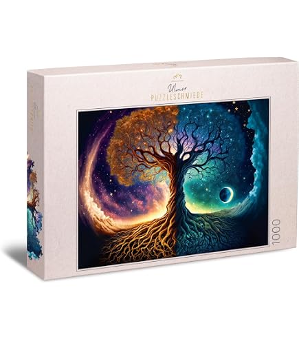 Ulmer Puzzleschmiede Puzzle 1000 Pezzi 'Fiore Di Ghiaccio' | Motivo Mandala Impossible | Made In Germany | 68x48 Cm - 3