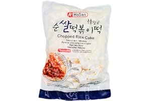 VMART A+ Hosan Chopped Rice Cake (Teokboki) 500g - Chinese, Korean, Japanese, Tteokbokki Topokki Gluten Free & Vegan Friendly ((Pack of 1))