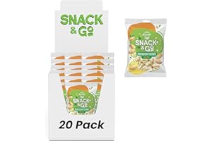Alfano dal 1940 Pistacchi Salati Tostati Snack & Go 20 Pacchetti Monoporzione da 30g Frutta Secca Ricca di Potassio e Fosforo Snack Ideale per una Dieta Equilibrata e Vegana