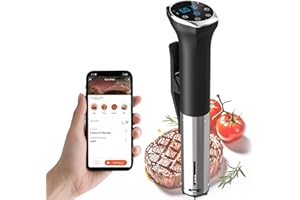 ‎KARINEAR Karinear Sous Vide Garer Stick | APP-Steuerung | WIF (2.4G) | 1400W Sous-Vide Stick | 10-90°C, 1-99 Min. Timer | 360° Zirkulation | Suvide Garer stick