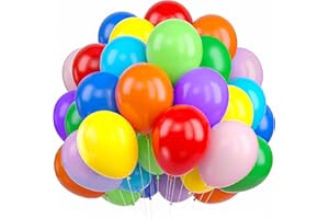 GHOIETV Pack of 100 Balloons Birthday Balloons Colourful Helium Balloons Latex Party Balloon for Balloon Garland Birthday Anniversary Wedding Party Decorations