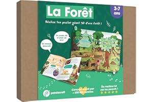 La Forêt - Kit Pandacraft 3-7 ans: Réalise ton poster géant 3D d'une forêt !