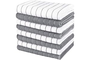 AIDEA Microfibre Tea Towels Pack of 8, Dish Cloth Super Soft Absorbent and Lint Free, Multi-Purpose Microfibre Dish Rags for Kitchen 45 x 65 cm