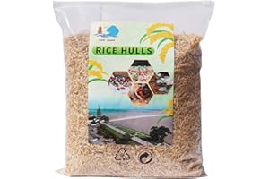 YIHAKIDS Reisspelzen 2L - Natürlich Gesunde Reishülsen für Pflanzen, Gartenbau, Geflügel, Gewächshäuser丨Organisch Einstreu-Zusatz für Wachteln, Hühner, Hamster丨Reisschalen für Blumen, Pflanzendünger