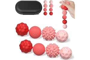 SZHHRXI Magnetische Sensorik Bälle,Anti-Stress Spielzeug aus Silikon,Tragbares Motorikspielzeug mit Multi-Textur, Fidget-Bälle Magnetspiel, Tisch-Magnetspiel für Familien & Partys (Rosa)