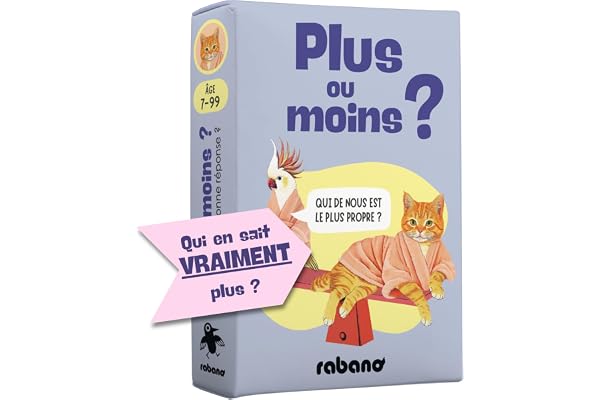 Rabano Art Plus ou Moins ? I Jeu d’estimation à partir de 2 Personnes I pour Adultes et Enfants à partir de 7 Ans I Excellent Jeu de Cartes pour 2 Joueurs et + I Jeu Familial, de société ou à Deux
