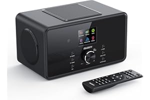Bluetooth Internet Radio with DAB+ | 100 Watt 2.1 Speakers with In-Built Subwoofer | FM Radio, Spotify Connect, Podcasts | AU