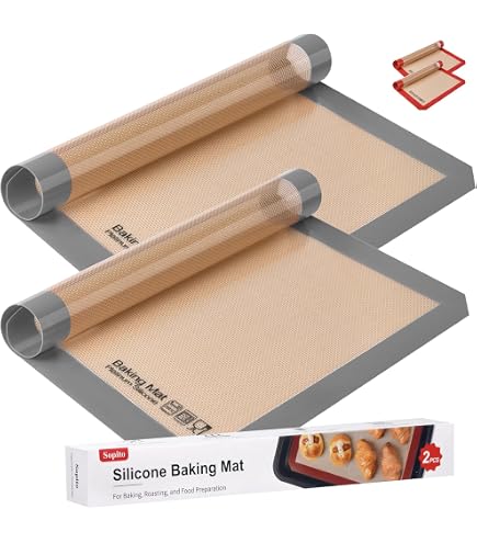 2 Tapis En Silicone Pour Pâtisserie - 40x30 Cm, Résistants De -40°C à 230°C - Antiadhésifs, Réutilisables Et Lavables Au Lave-vaisselle
