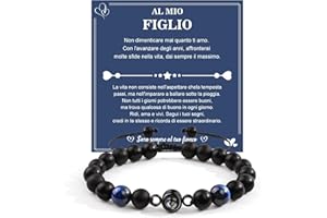YELUWA Bracciale Figlio Regali Per Figlio Regali Per Figlia Da Mamma E Papà Bracciale Mamma Figlio Mio Figlio Bracciale Intrecciata Regalo Ispirazionali Regali Compleanno Per Figlio