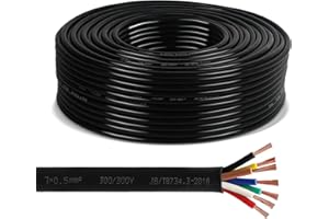 AOHEWEI Câble de Remorque 7 Conducteurs 2m Noir pour les Caravanes et les Camions