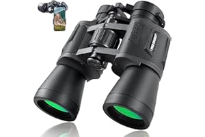 FREE SOLDIER Binocolo per Adulti con Visione Notturna a Bassa Luce, BAK4 Prisma FMC Lens Binocolo Compatto con Adattatore per Smartphone per Escursionismo Bird Watching Caccia, Nero