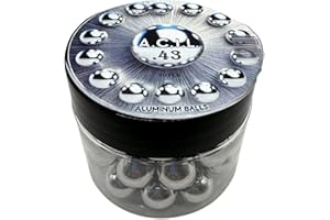 A.C.I.L. Aluminum Balls .43 Caliber Solid Hard Resuable Paintballs for Target Practice, Training and Defense Pistols in 43 Cal (50 pcs)