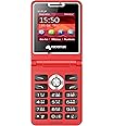 Micromax All-New X1i Flip keypad Phone with Dual SIM | Big 2.4" Display | TypeC USB Port | Wireless FM | Auto Call Recording | Red Black |