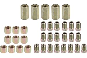 X AUTOHAUX 35pcs Motorcycle Brake Line Tube Fittings 3/16" Hydraulic Brake Line