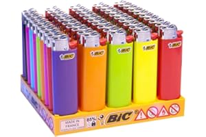 50 Bic Slim Flint Lighters J23 A różne kolory