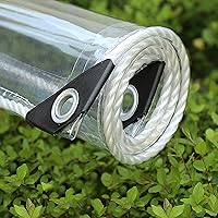 Wasserdichte Transparente PVC Plane mit Ösen,Wetterfeste Plane Strapazierfähige Vordächer Faltbar,0,35mm Regenschutz…
