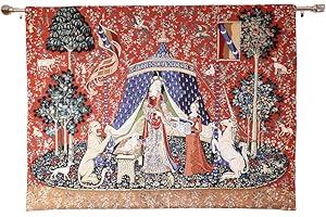Signare Tapisserie Murale de Dame et la Licorne - A Mon Seul Desir - 120cm x 85cm (WH-LU-DE)