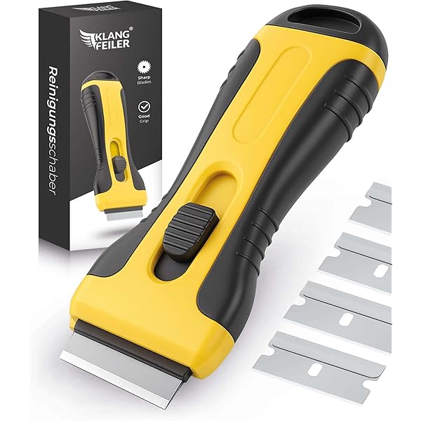 Raschietto Multiuso Per Vetri E Superfici Con 15 Lame Di Ricambio - Ideale Per Pulizie Ostinate