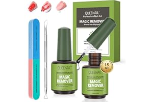 AUBEIFOU 2 Pcs Gel Nail Polish Remover, Professional Gel Polish Remover, Nail remover kit, Easy to remove nail polish in 3-5 minutes, Quickly Removal, Gentle on Nails