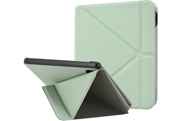 DMLuna Étui pour Kobo Libra Colour 7" (Modèle N428 2024) - Coque légère en Cuir PU de qualité supérieure avec Support Origami et Fonction Auto Sleep/Wake, Agave Green