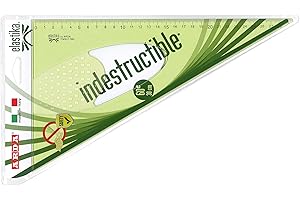 ARDA Elastika, Squadra da 30 gradi, 30 cm | Indistruttibile, Verde Trasparente