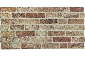 IZODEKOR Revestimiento de pared 3D de poliestireno expandido, aspecto de piedra, para salpicadero de cocina, baño, balcón, dormitorio, salón y terraza, beis/marrón claro (Bauerhausstil)