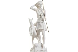 BEAUTIFULGREEKSTATUES Bogini Artemis Diana grecka statuetka natura księżyc alabaster 20 cm