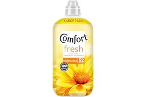 Comfort Fresh Sunshiny Days Fabric Conditioner Softener with Motion-Activated Fragrance Technology 100 Days of Freshness 52 washes (1.56 L)