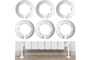 Radiatorrosetter, 6 stycken, DN20-storlek med Ø 26,5 mm invändigt, Ø 55 mm utvändigt, 13 mm höjd, för 3/4 tums rör, lock för värmerör, lock för värmerör, rörlock radiatorrör, rörhylsa som pluggas in