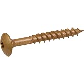 Power Pro 47872 Lag Vidalar, 1/4" x 1-1/2", Yıldız S&uuml;r&uuml;c&uuml; Yapı Lag Vidaları, Paslanmaya Dayanıklı, Seramik Kaplamalı Bronz, 2