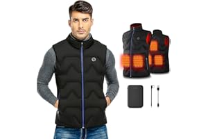 Kintiwe Chaleco Calefactable, Chaleco Calentador para Mujer Hombre con Bateria, USB Electrico Chaleco Termico con 3 Temperatura Ajustables