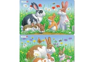 Larsen- Puzzle encadré Lapins 8 pièces, CU3