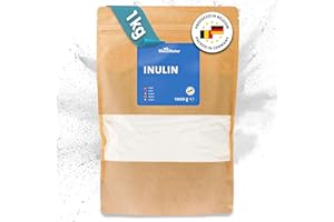 ‎RHEINNATUR RheinNatur Inulin-Pulver 1 kg - 100% Inulin aus der Chicorée-Wurzel - Pflanzlicher Ballaststoff - 1000 g Beutel