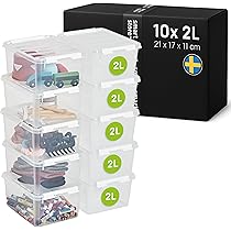 SmartStore Stevige Opbergbox 8L Set van 10 - 34x25x16cm - Leen Bakker