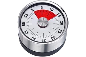 Westmark Timer da cucina, Meccanico, Magnetico, 1-60 minuti, Acciaio inox/Plastica, Antracite/Argento, 10902260