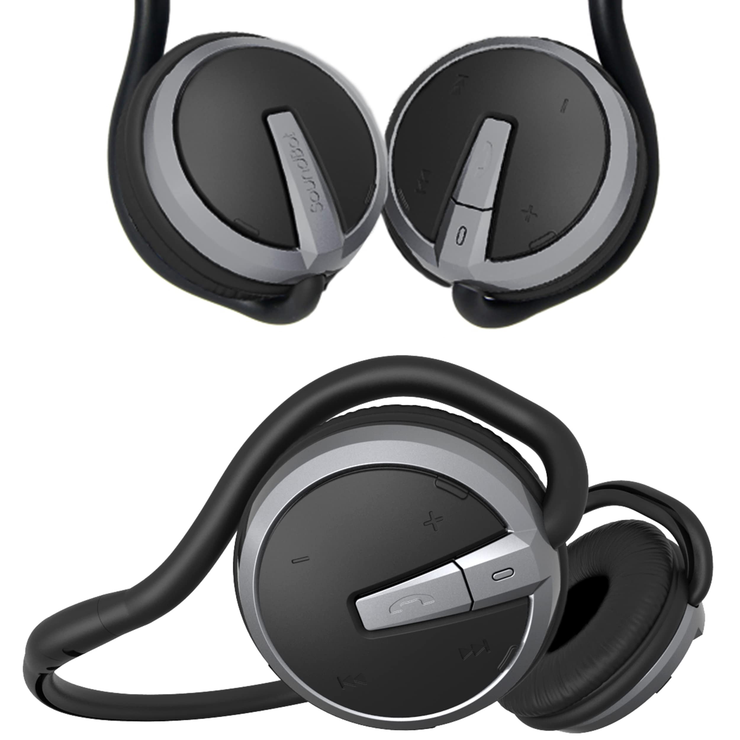 SoundBot SB221-GRY/BLK Bluetooth Headphones (Grey/Black)