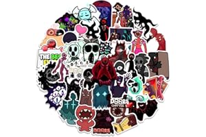 LYUNMU Doors Roblox Figure Sticker Doors Roblox Figure Sticker Set 50 pezzi carino decorazione per auto, laptop, skateboard, bicicletta, ciclomotore, moto, bicicletta, computer, adatto per adulti e bambini