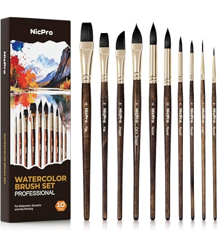 Acquista 14 pezzi pennelli professionali di forma diversa in nylon per capelli, artista, pennello per pittura, per olio acrilico, acquerello, arte in Italia a partire da 15