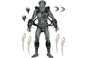 NECA 51589 PREDATOR - Betonowa dżungla - Figurka Ultimate Deluxe Kamienne Serce 25 cm, Czarny