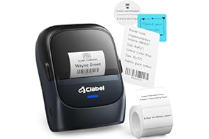 CLABEL Etichettatrice Etichette Adesive mini stampante termica portatile Bluetooth etichette adesive personalizzate Compatibile con iOS e Android etichettatrici per scuola Codice a Barre Ufficio