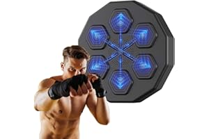 HFAN Smart Music Boxing Machine Wall Mounted，Bluetooth Boxing Equipment Punching Pads With LED Light & Speaker for Adults & Kids Home Boxing Training Exercises
