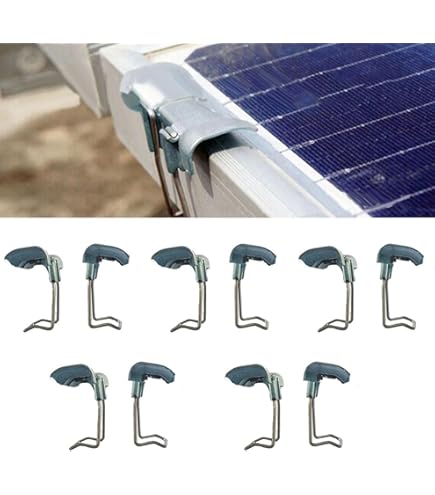 100 Clip Per Pannelli Solari - Fissaggio In Acciaio Per Impianti Fotovoltaici