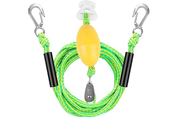 Portable 2 Hook Tow Rope - Multifunctional Ski Float Boat, Tube Pulling Line, Durablee Water Sports Accessory | For Raft Lake River Pond Pool Beach Activities Uses, Towing Rope, Water Sports Gear