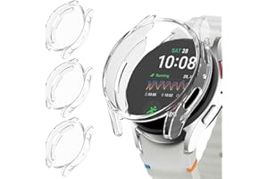 Vozehui 3 Pack Full Screen Protective Cover Compatible with Samsung Galaxy Watch 7 40mm,Soft TPU Scratch-Resistant Protective Case for Samsung Galaxy Watch 7 40mm,3 Pack Transparent