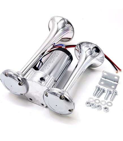 FISCHIETTO AD ARIA Nero 130dB 12V 24V Per Auto Camion