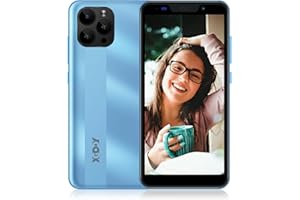 Xgody Telephone Portable, Écran 5,5" Android 9 Quad Core, 16Go ROM/SD 64 Go, Batterie 2500mAh, Double Caméra 5MP Smartphone Pas Cher, Double SIM, 3 Slots Face ID 3G (Bleu)